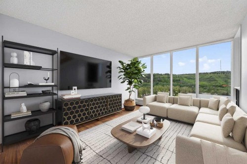 902-145 Point Drive Nw, Calgary, AB - Indoor Photo Showing Living Room