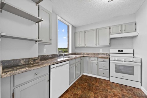 902-145 Point Drive Nw, Calgary, AB - Indoor Photo Showing Kitchen With Double Sink