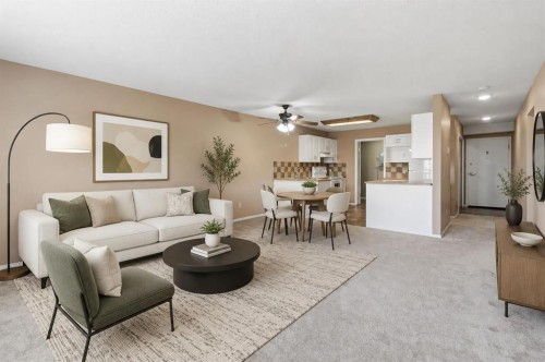 307-105 7 Avenue Se, High River, AB - Indoor Photo Showing Living Room