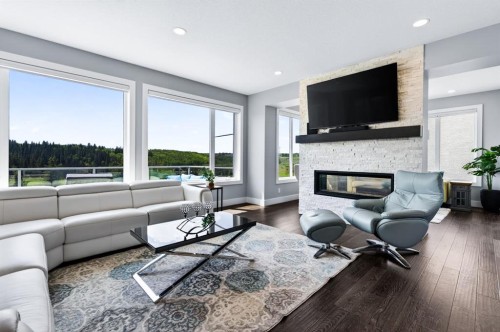 219 Legacy Mount Se, Calgary, AB - Indoor Photo Showing Living Room With Fireplace