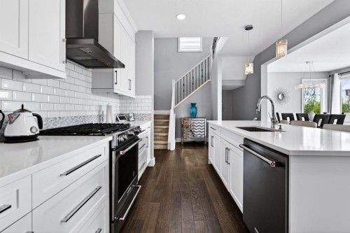 219 Legacy Mount Se, Calgary, AB - Indoor Photo Showing Kitchen With Upgraded Kitchen