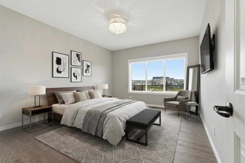 9 Kingsbridge Place Se, Airdrie, AB - Indoor Photo Showing Bedroom