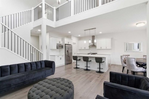 90 Saddlebred Place, Cochrane, AB - Indoor Photo Showing Kitchen With Upgraded Kitchen