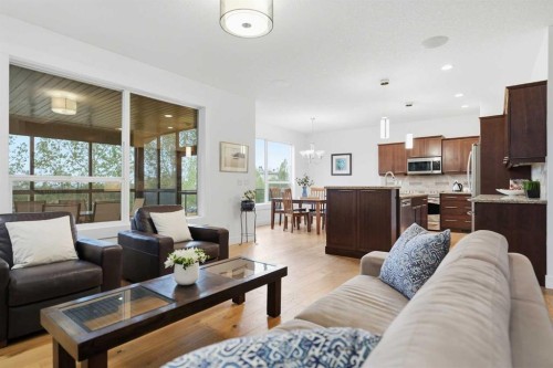 114 Cougarstone Crescent Sw, Calgary, AB - Indoor Photo Showing Living Room