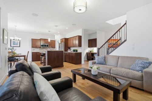 114 Cougarstone Crescent Sw, Calgary, AB - Indoor Photo Showing Living Room