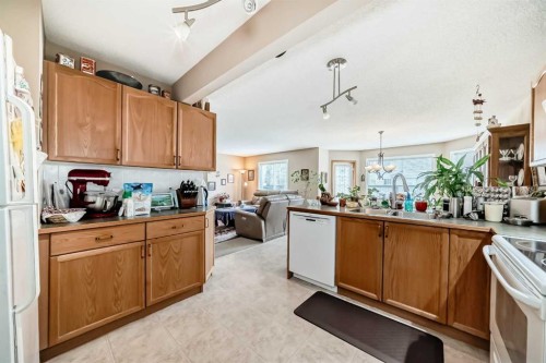 203 West Lakeview Circle, Chestermere, AB - Indoor Photo Showing Kitchen With Double Sink