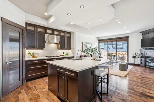 2317 16 Street Sw, Calgary, AB - Indoor Photo Showing Kitchen With Double Sink With Upgraded Kitchen