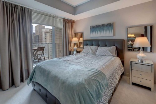 1406-888 4 Avenue Sw, Calgary, AB - Indoor Photo Showing Bedroom