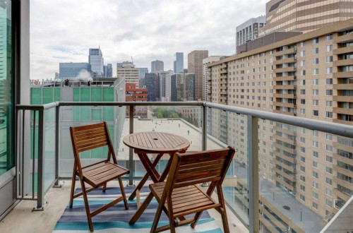 1406-888 4 Avenue Sw, Calgary, AB - Outdoor With Balcony