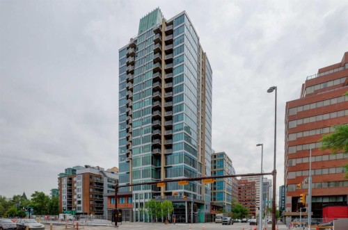 1406-888 4 Avenue Sw, Calgary, AB - Outdoor With Balcony With Facade