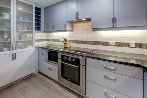 1406-888 4 Avenue Sw, Calgary, AB - Indoor Photo Showing Kitchen With Upgraded Kitchen
