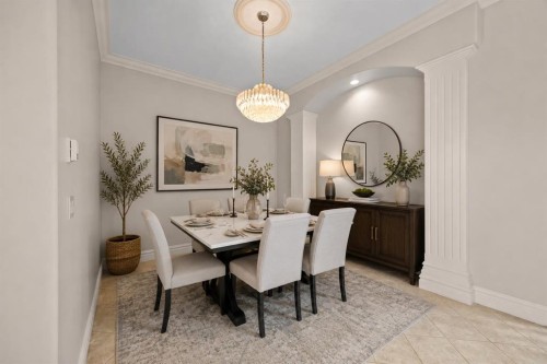 4580 Hamptons Way Nw, Calgary, AB - Indoor Photo Showing Dining Room