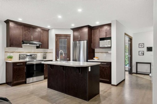 22 Autumn Green Se, Calgary, AB - Indoor Photo Showing Kitchen With Stainless Steel Kitchen With Upgraded Kitchen