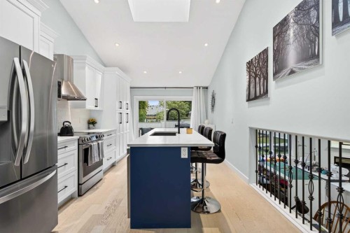 130 Harvest Park Circle Ne, Calgary, AB - Indoor Photo Showing Kitchen With Upgraded Kitchen