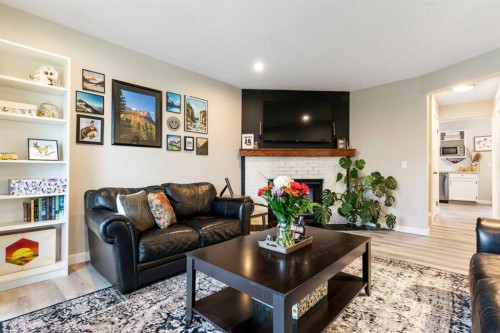 25 Bermuda Place, Calgary, AB - Indoor Photo Showing Living Room With Fireplace