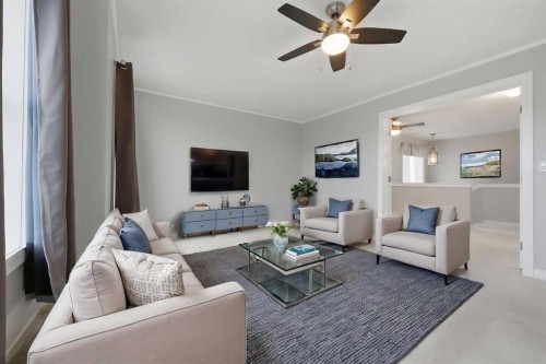 64 Panton Heights Nw, Calgary, AB - Indoor Photo Showing Living Room