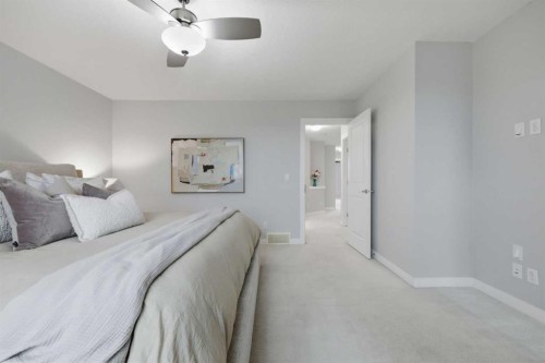 64 Panton Heights Nw, Calgary, AB - Indoor Photo Showing Bedroom