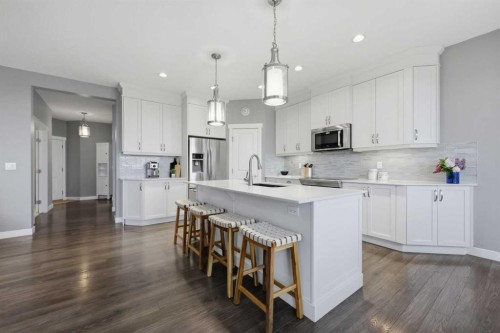 64 Panton Heights Nw, Calgary, AB - Indoor Photo Showing Kitchen With Upgraded Kitchen