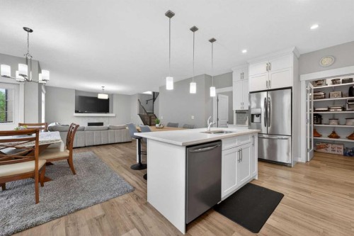 109 Kinniburgh Cove, Chestermere, AB - Indoor Photo Showing Kitchen With Stainless Steel Kitchen With Upgraded Kitchen