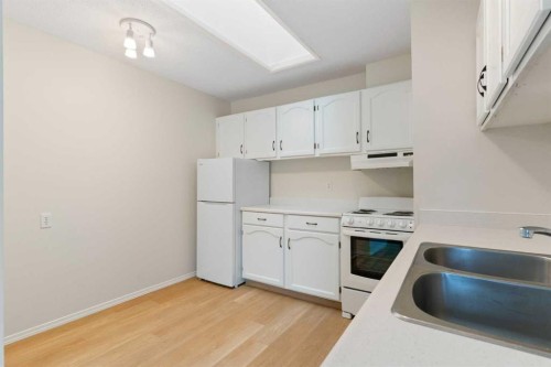 14-8544 48 Avenue Nw, Calgary, AB - Indoor Photo Showing Kitchen With Double Sink