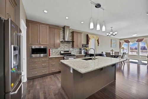 128 Nolanlake View North, Calgary, AB - Indoor Photo Showing Kitchen With Stainless Steel Kitchen With Double Sink With Upgraded Kitchen