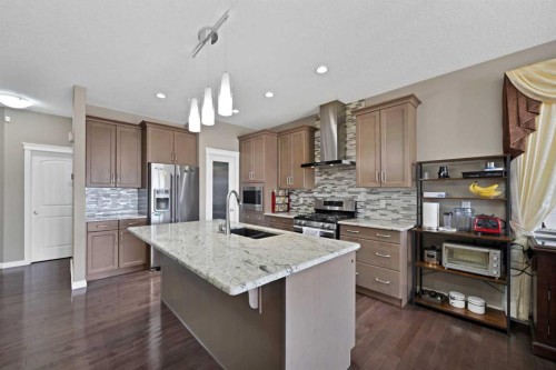 128 Nolanlake View North, Calgary, AB - Indoor Photo Showing Kitchen With Stainless Steel Kitchen With Upgraded Kitchen