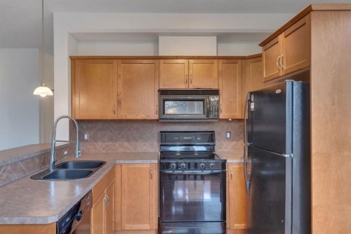 233-3111 34 Avenue Nw, Calgary, AB - Indoor Photo Showing Kitchen With Double Sink