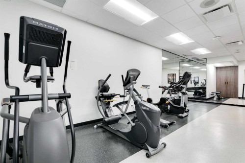 102D-500 Eau Claire Avenue Sw, Calgary, AB - Indoor Photo Showing Gym Room