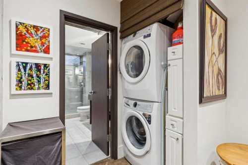 102D-500 Eau Claire Avenue Sw, Calgary, AB - Indoor Photo Showing Laundry Room