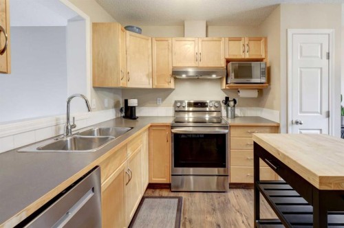 158 Everhollow Heights Sw, Calgary, AB - Indoor Photo Showing Kitchen With Double Sink