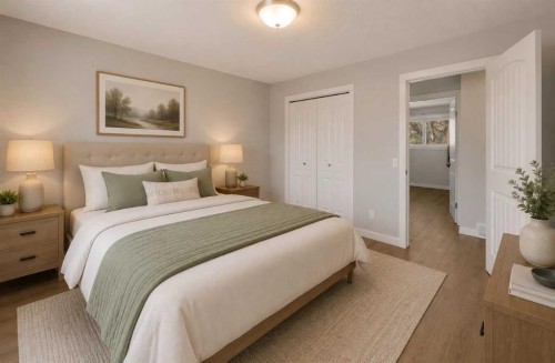 5203 Memorial Drive Se, Calgary, AB - Indoor Photo Showing Bedroom