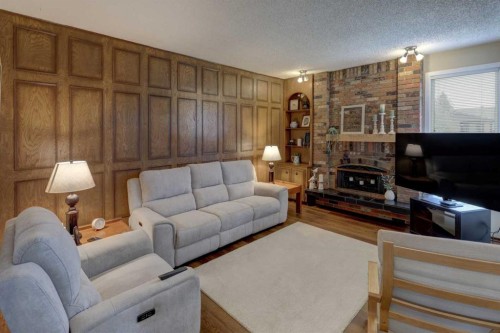 108 Templeview Place Ne, Calgary, AB - Indoor Photo Showing Living Room With Fireplace