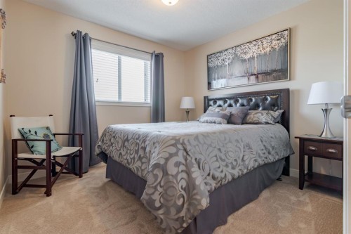 6 Cranwell Link Se, Calgary, AB - Indoor Photo Showing Bedroom