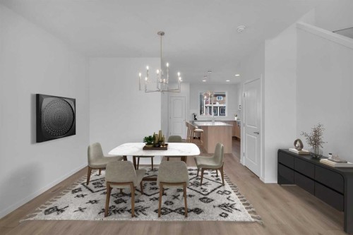 541 Bayview Street Sw, Airdrie, AB - Indoor Photo Showing Dining Room
