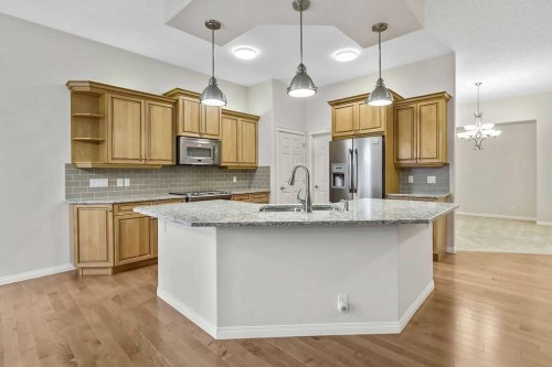41 Cranston Drive Se, Calgary, AB - Indoor Photo Showing Kitchen With Upgraded Kitchen