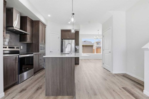 352 Dawson Drive, Chestermere, AB - Indoor Photo Showing Kitchen With Stainless Steel Kitchen With Upgraded Kitchen