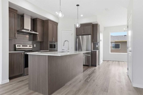 352 Dawson Drive, Chestermere, AB - Indoor Photo Showing Kitchen With Stainless Steel Kitchen With Upgraded Kitchen