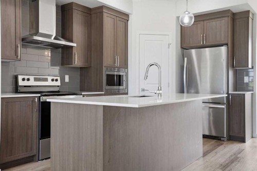 352 Dawson Drive, Chestermere, AB - Indoor Photo Showing Kitchen With Stainless Steel Kitchen With Upgraded Kitchen