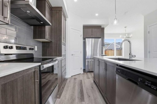 352 Dawson Drive, Chestermere, AB - Indoor Photo Showing Kitchen With Stainless Steel Kitchen With Upgraded Kitchen