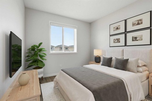 352 Dawson Drive, Chestermere, AB - Indoor Photo Showing Bedroom