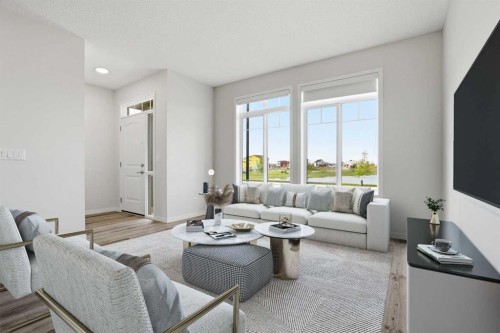 352 Dawson Drive, Chestermere, AB - Indoor Photo Showing Living Room