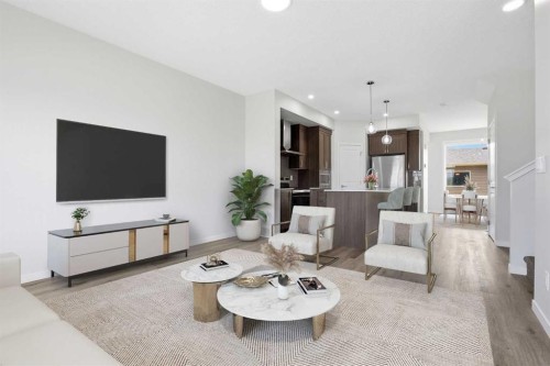 352 Dawson Drive, Chestermere, AB - Indoor Photo Showing Living Room