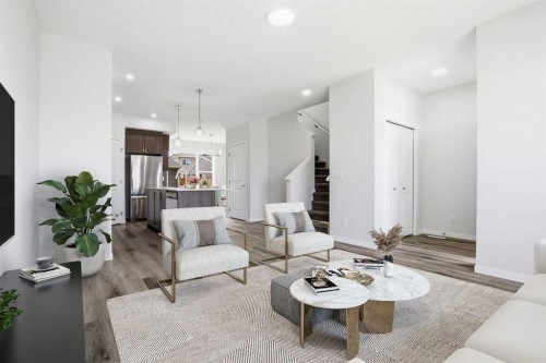 352 Dawson Drive, Chestermere, AB - Indoor Photo Showing Living Room