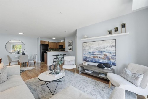 2223-115 Prestwick Villas Se, Calgary, AB - Indoor Photo Showing Living Room