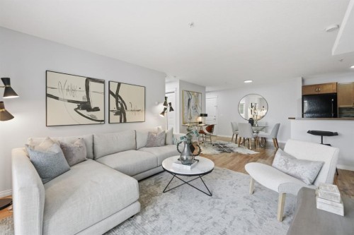 2223-115 Prestwick Villas Se, Calgary, AB - Indoor Photo Showing Living Room