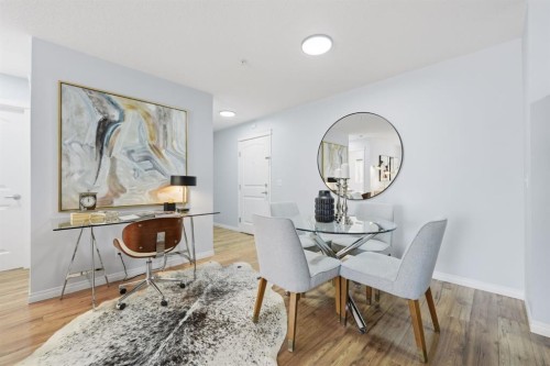 2223-115 Prestwick Villas Se, Calgary, AB - Indoor Photo Showing Dining Room