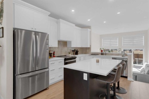 49 Heirloom Crescent Se, Calgary, AB - Indoor Photo Showing Kitchen With Upgraded Kitchen