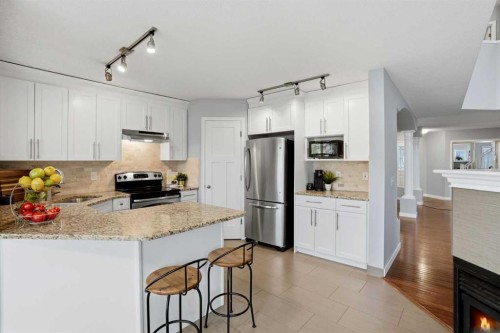 390 Douglas Ridge Circle Se, Calgary, AB - Indoor Photo Showing Kitchen With Stainless Steel Kitchen With Upgraded Kitchen