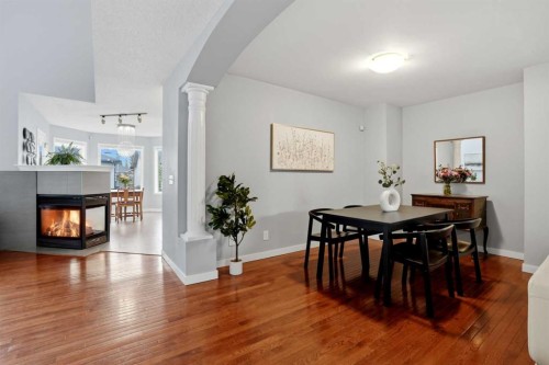 390 Douglas Ridge Circle Se, Calgary, AB - Indoor Photo Showing Other Room With Fireplace