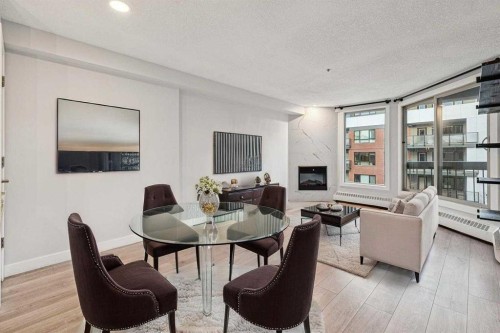 304-317 19 Avenue Sw, Calgary, AB - Indoor With Fireplace